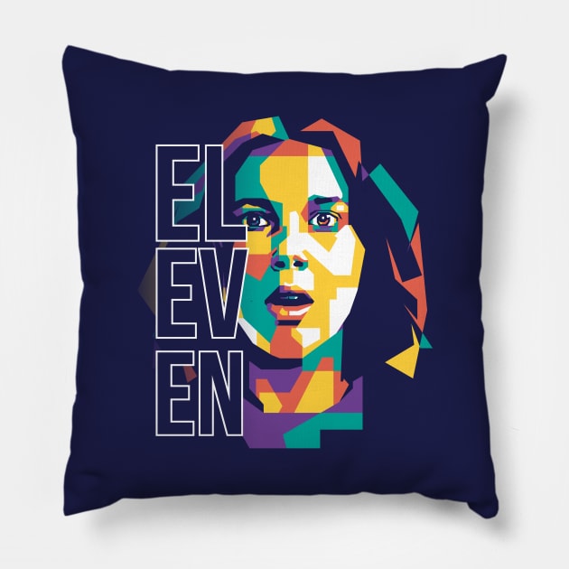 Eleven Stranger Things Pop Art Pillow by pentaShop