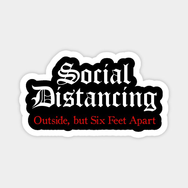 Social Distancing Magnet by fishbiscuit