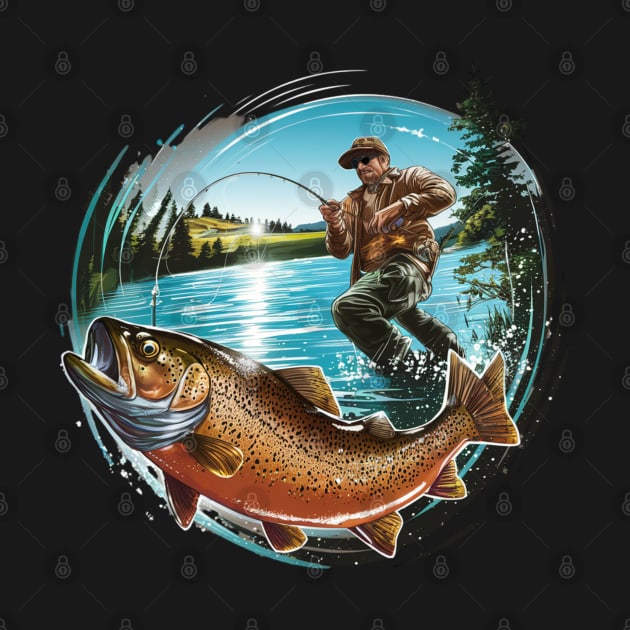 Cool Fishing For Men Women Fisherman Bass Trout Fish Hunting by woormle