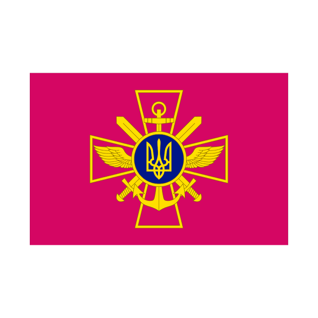 General Staff of the Ukrainian Armed Forces Flag by Wickedcartoons