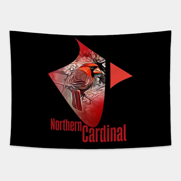 Northern Cardinal Graphic Tapestry by Ripples of Time