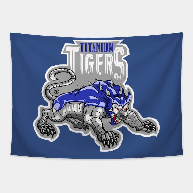 Titanium Tigers Tapestry by nellytrey