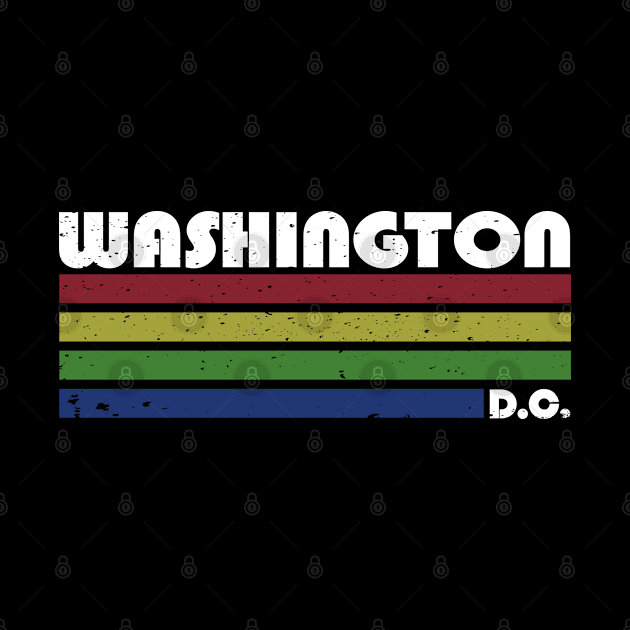 Washington, D.C. Retro Stripe by Brad T