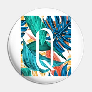 Tropical Alphabet “Q” Pin