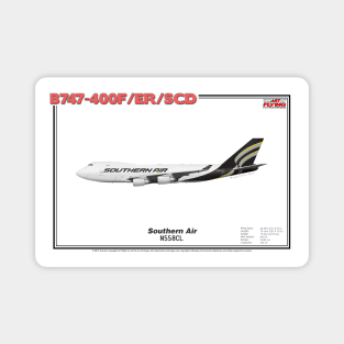 Boeing B747-400F/ER/SCD - Southern Air (Art Print) Magnet