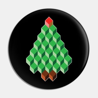 Abstract Christmas Tree Design Pin