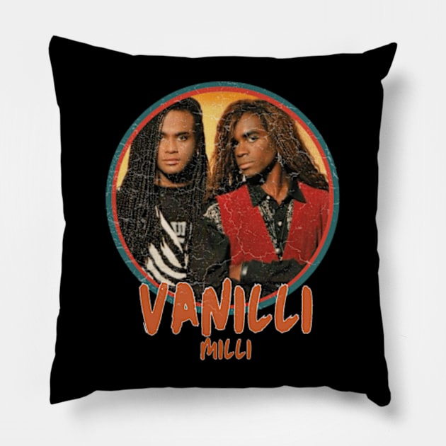 milli vanilli art 90s style retro vintage 80s Pillow by graphicaesthetic ✅