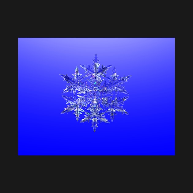 True Blue Fractal Snowflake by sciencenotes