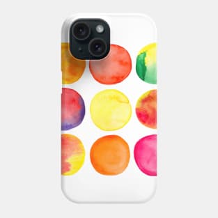 Watercolour yellow dots Phone Case