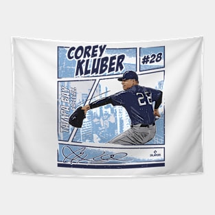 Corey Kluber Tampa Bay Comic Tapestry