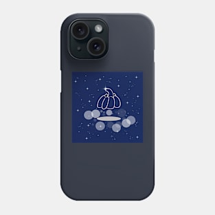 Pumpkin, halloween, vegetable, harvest, food, illustration, shine, stars, beautiful, style, glitter, space, galaxy Phone Case