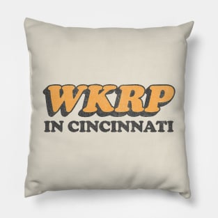 WKRP In Cincinnati Vintage-Style Faded Tribute Logo Pillow