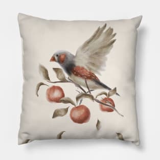 Delicate Bird Design Pillow