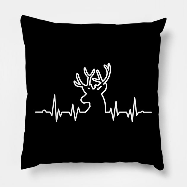 Deer Hunting Season EKG Pillow by RKP'sTees