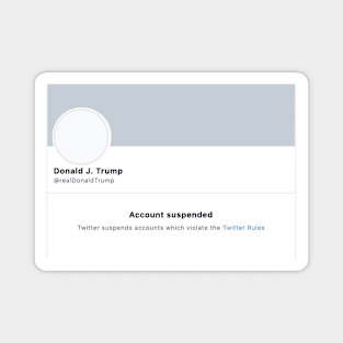 Donald Trump Suspended Twitter Magnet