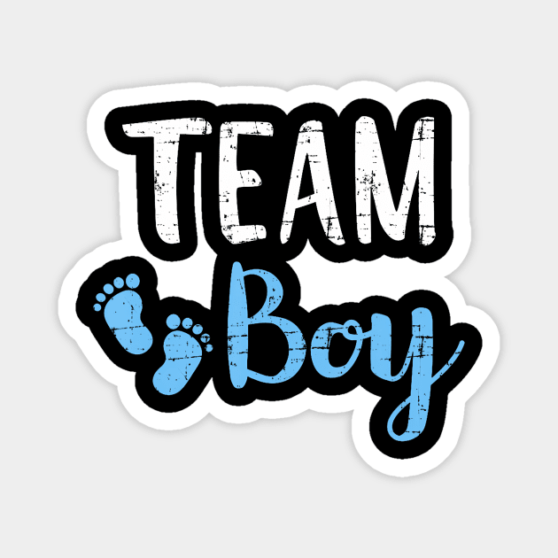 Gender reveal team boy matching family baby party supplies Magnet by Eduardo