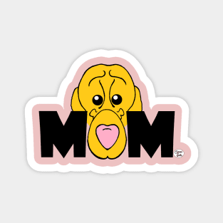 Dog Mom with yellow Lab Fritts Cartoons designs and Tees Magnet