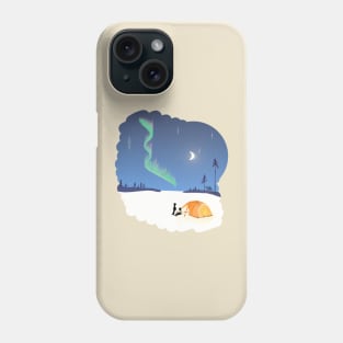 Aurora campsite Phone Case