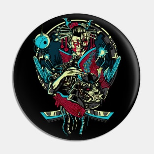 Cyborg Samurai Pin