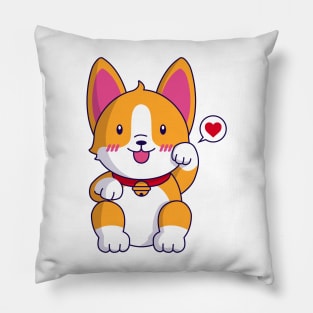 Maneki Corgi Pillow