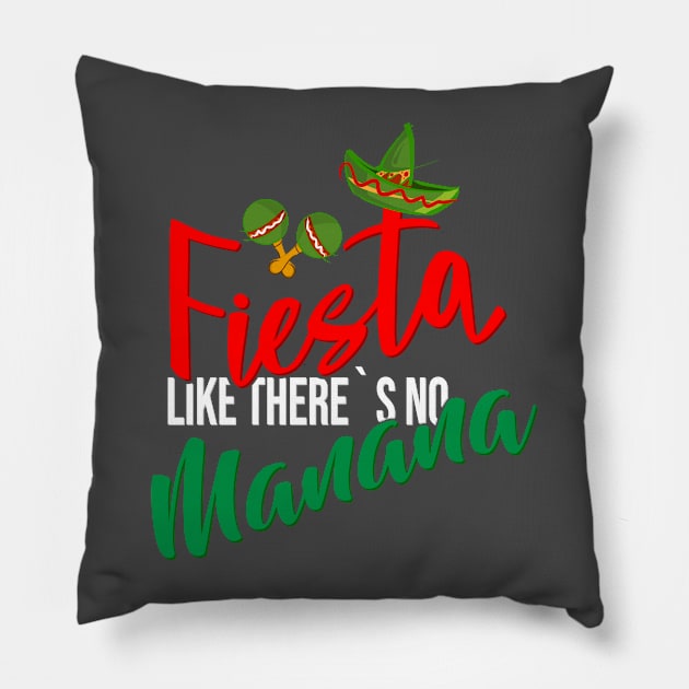 Cinco de Mayo / Drink de Mayo / Fiesta Mañana Party Pillow by Shirtbubble