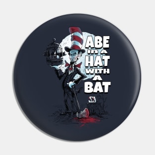 Abe in a Hat with a Bat Pin