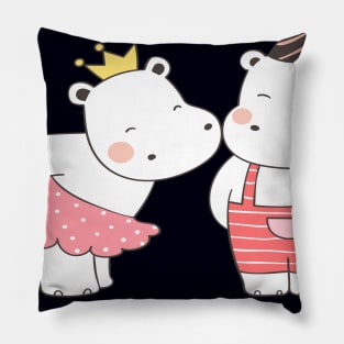 kawaii animal valentine day Pillow