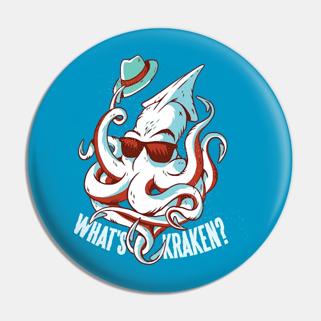 Kraken Funny Monster Pin by TomCage