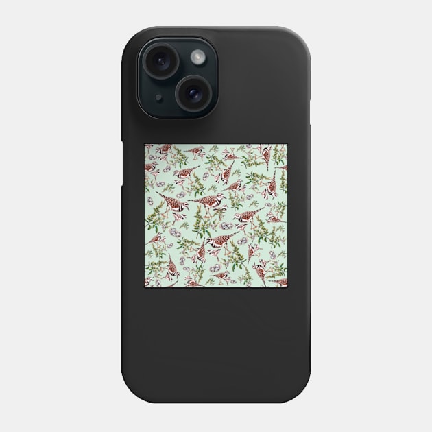 Kamouraska kildir plovers green background Phone Case by rainetteillus