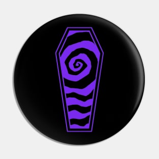 Purple Coffin Swirl Pin