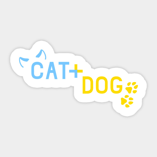 Txt Cat Dog Txt Sticker Teepublic