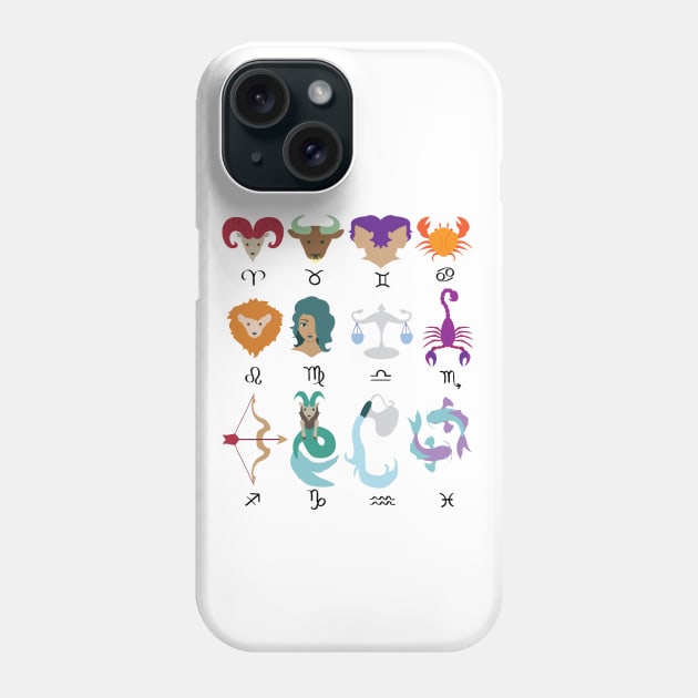 Cute Zodiacs Phone Case by KMogenArt