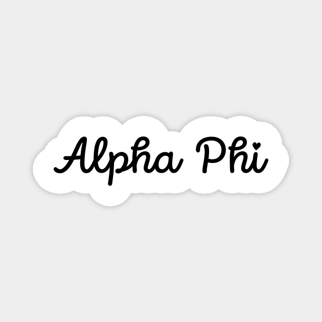 A P H I Black Cursive Magnet by sydneyurban