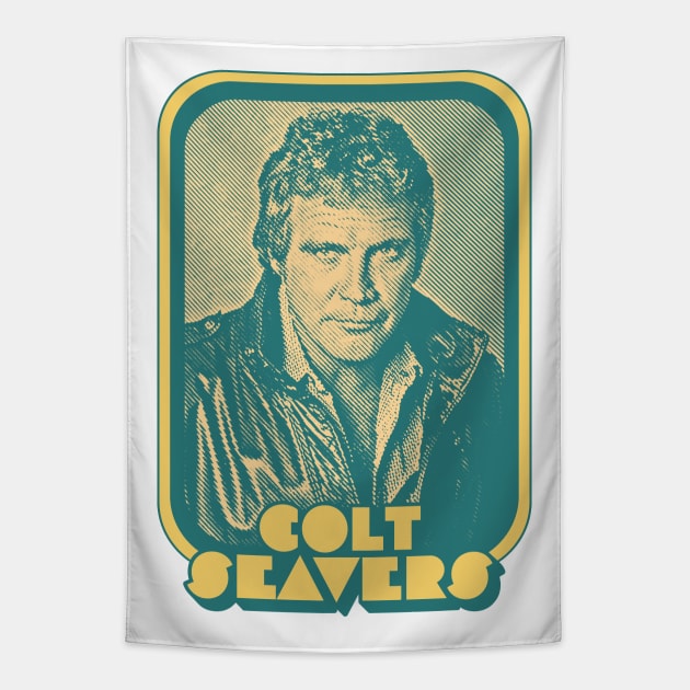 Colt Seavers / 80s TV Retro Design Tapestry by DankFutura