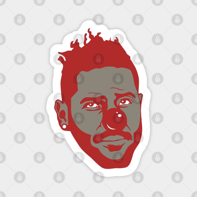 Antonio Brown Clown Bucs Magnet by Carl Cordes