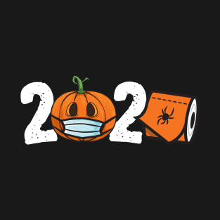 2020 Pumpkin In Mask Toilet Paper Halloween Quarantine T-Shirt