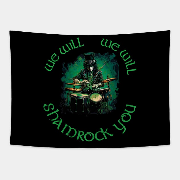 We Will We Will Shamrock You Tapestry by Just the Seasons Co.