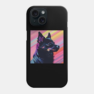 Schipperke in 70's Phone Case