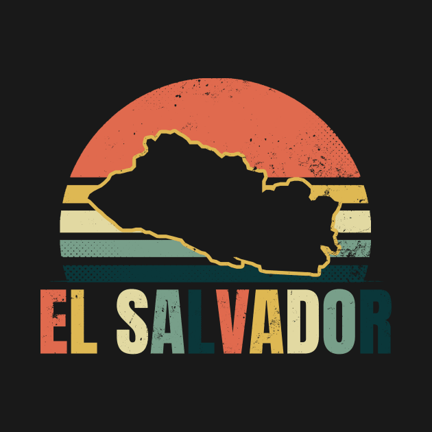 El Salvador Shirt | Vintage Retro Sunset Gift by Gawkclothing