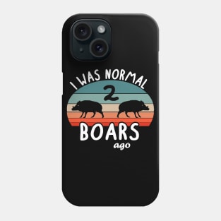 little wild boar boars saying animal gift fan Phone Case