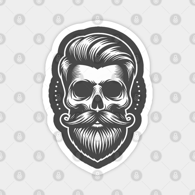 Barber skull Magnet by EKLZR