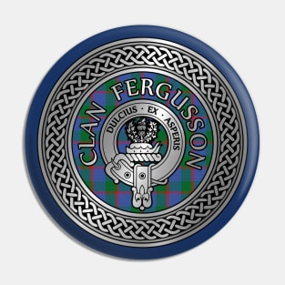 Clan Fergusson Crest & Tartan Knot Pin