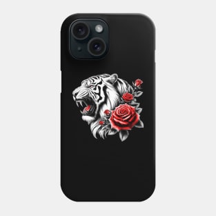 Tiger and roses Phone Case