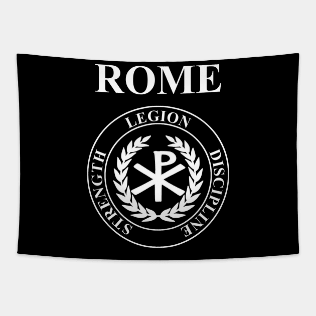 Rome Virtues of the Roman Legionary Chi Rho Tapestry by AgemaApparel