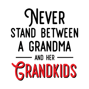 Never Stand Between A Grandma And Her Grandkids T-Shirt