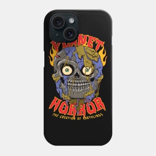 Planet Horror The Creation of Earthlings ( Halloween B Movie Earth Day  ) Phone Case