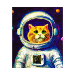 Funny astraunot cat Design cat lovers Cool space lover T-Shirt