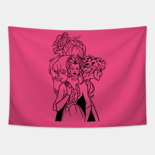 80sGirl outline Tapestry