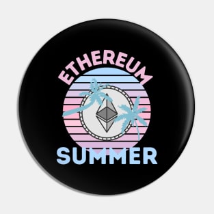 Ethereum Summer Retro Sunset Pin