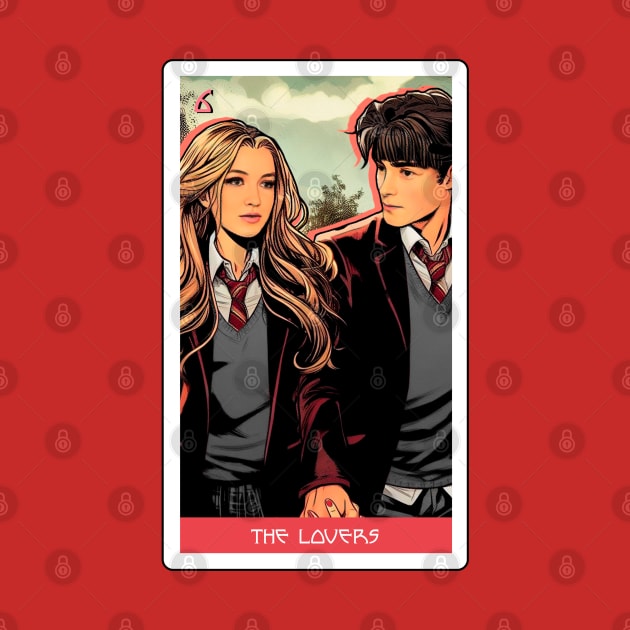 the lovers - house of anubis tarot card by sadieillust